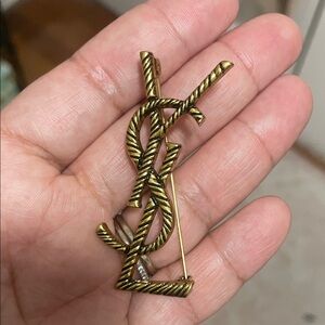 Yves Saint Laurent Gold Brooch